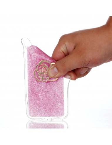 Coque iPhone X Fantaisie Poudre Rose