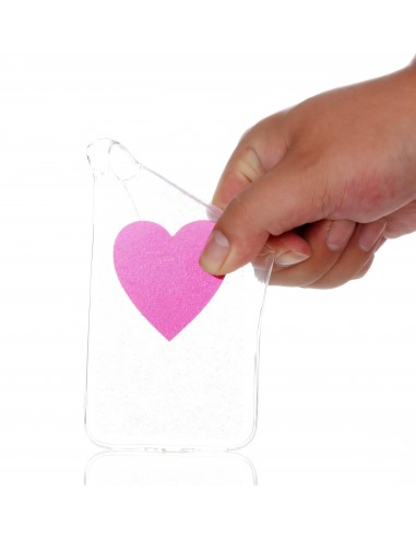 Coque iPhone X Fantaisie Poudre Cœur