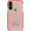 Coque iPhone X et XS Transparent silicone Rouge