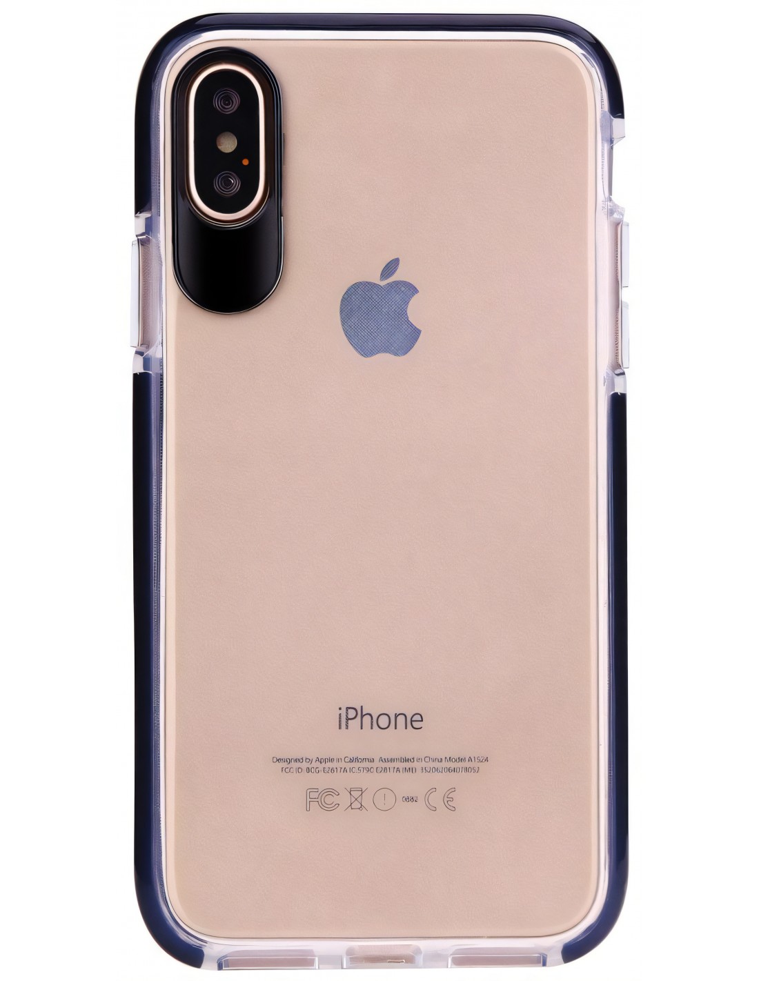 Coque iPhone X transparent silicone All4iphone Noir