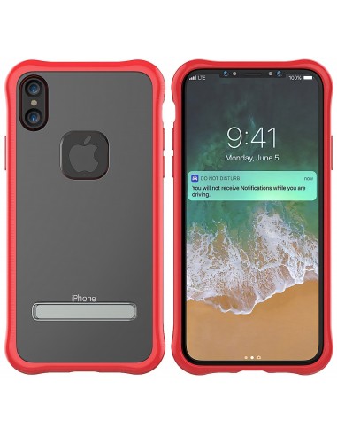 Coque iPhone X Antichoc Silicone avec support