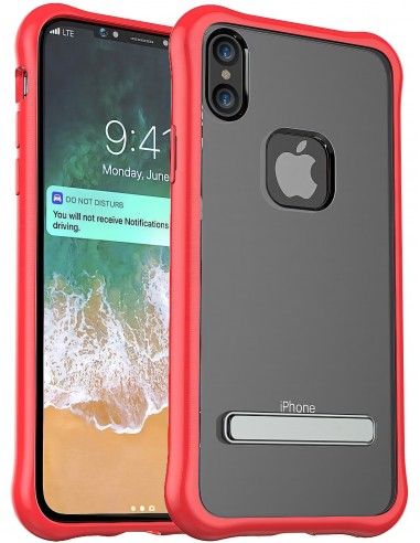 Coque iPhone X Antichoc Silicone avec support