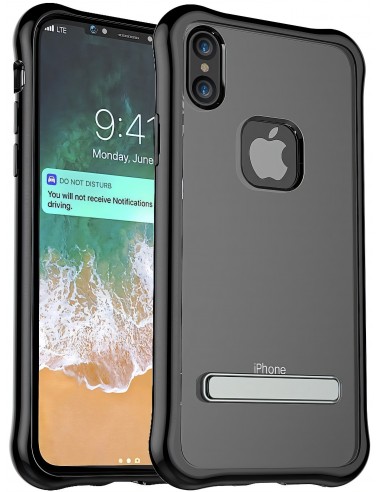 Coque iPhone X Antichoc Silicone avec support