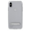 Coque iPhone X et XS Plastique avec contour Hybrid Argent