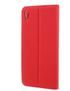 Etui Xperia Z5 Style cuir avec contour silicone 2