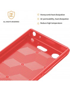 Coque silicone Xperia XZ1 Style Business Rouge