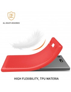 Coque silicone Xperia XZ1 Style Business Rouge