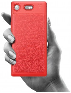 Coque silicone Xperia XZ1 Style Business Rouge