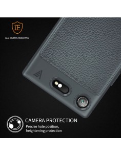 Coque silicone Xperia XZ1 Style Business Gris