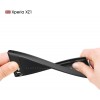 Coque Xperia XZ1 Silicone Style Fibre Carbone