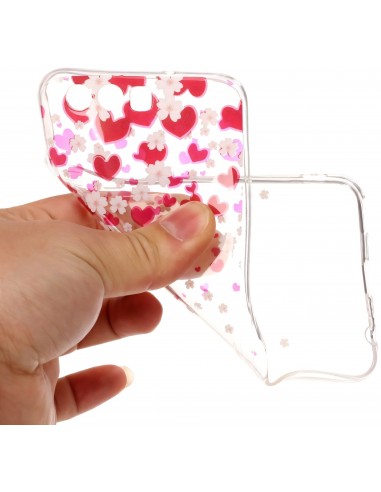 Coque P10 Huawei Silicone Cœurs et Fleurs