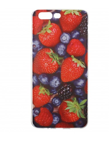 Coque OnePlus 5 Silicone Fruits rouge