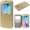 Etui Galaxy S6 Edge Cuir avec fenetre Mercury