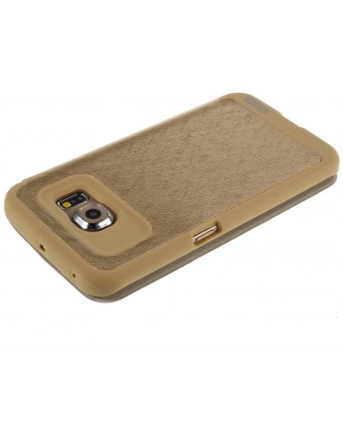 Etui Galaxy S6 Edge Cuir avec fenetre Mercury