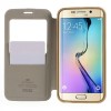 Etui Galaxy S6 Edge Cuir avec fenetre Mercury