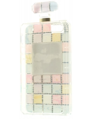 Coque iPhone 5S et 5 fantaisie Bouteille de Parfum Diamant avec chaine