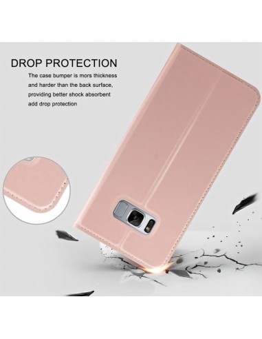 Etui Galaxy S8 Plus simili-cuir silicone