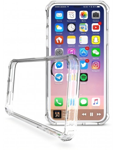 Coque antichoc transparente iPhone X