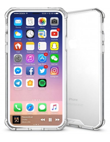 Coque antichoc transparente iPhone X