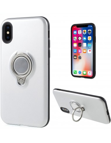 Coque antichocs iPhone XS et iPhone X hybride avec support 