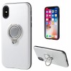 Coque antichocs iPhone XS et iPhone X hybride avec support  Argent