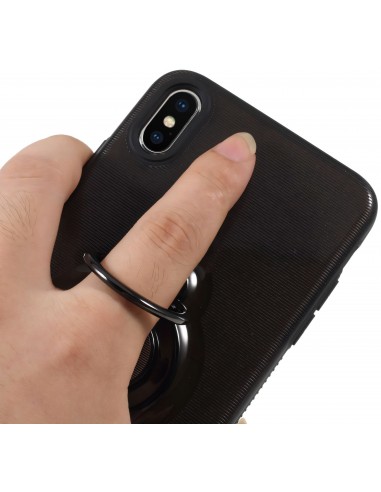 Coque silicone iPhone XS Max Hybride Stripes style