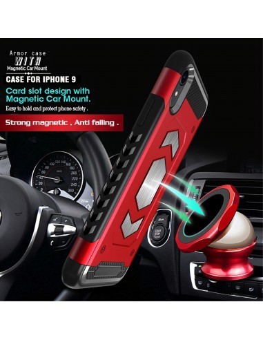 Coque antichoc iPhone XR avec insert carte Magnetic