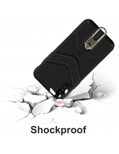 Coque antichoc iPhone XS Max avec support en metal