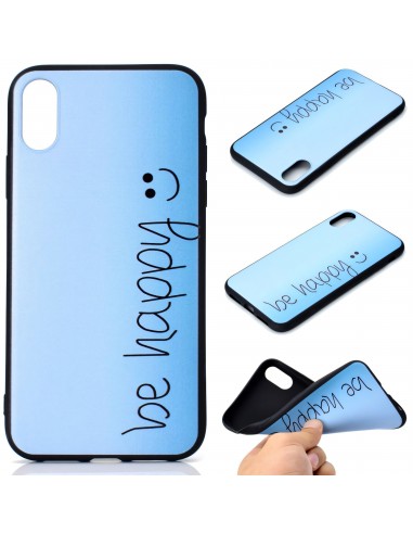 Coque silicone iPhone XS Be Happy