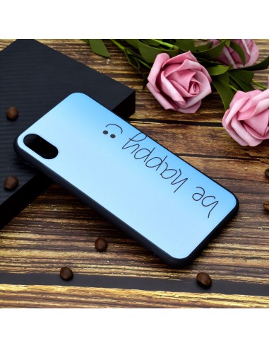 Coque silicone iPhone XS Be Happy