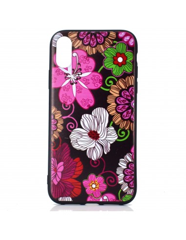 Coque silicone iPhone XS Max Flowers