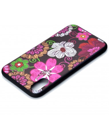 Coque silicone iPhone XS Max Flowers