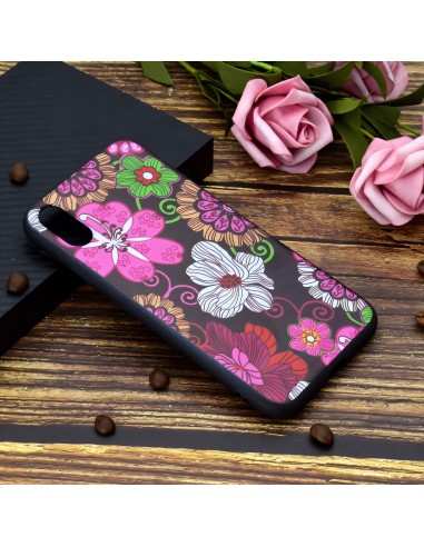 Coque silicone iPhone XS Max Flowers