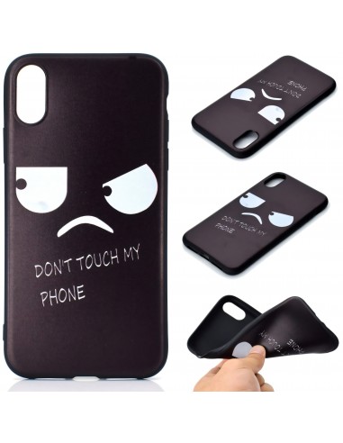 Coque silicone iPhone XS Max Angry Face
