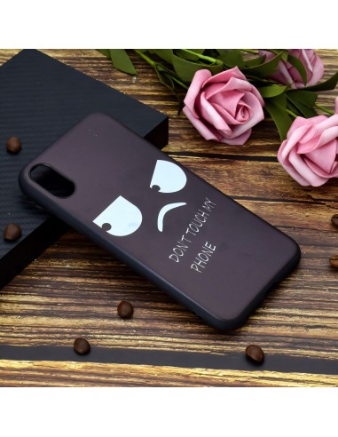 Coque silicone iPhone XS Max Angry Face