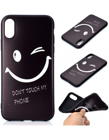 Coque silicone iPhone XS Max Smiling Face