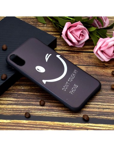 Coque silicone iPhone XS Max Smiling Face