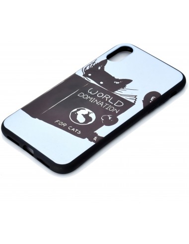 Coque silicone iPhone XS Max Cat Reading