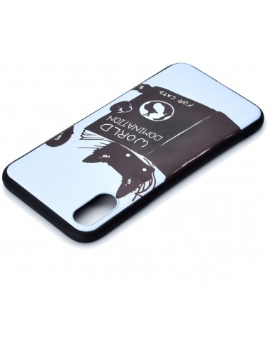 Coque silicone iPhone XS Max Cat Reading