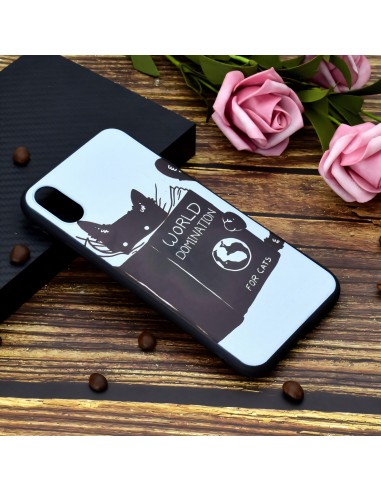 Coque silicone iPhone XS Max Cat Reading