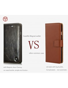Etui iPhone XR aspect Cuir Caseme Noir Etui iPhone XR aspect Cuir Caseme Noir