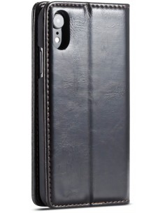 Etui iPhone XR aspect Cuir Caseme Noir Etui iPhone XR aspect Cuir Caseme Noir