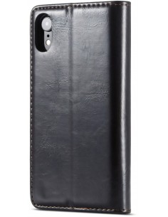 Etui iPhone XR aspect Cuir Caseme Noir Etui iPhone XR aspect Cuir Caseme Noir