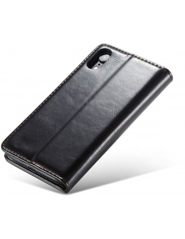 Etui iPhone XR aspect Cuir Caseme
