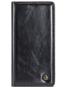 Etui iPhone XR aspect Cuir Caseme Noir Etui iPhone XR aspect Cuir Caseme Noir