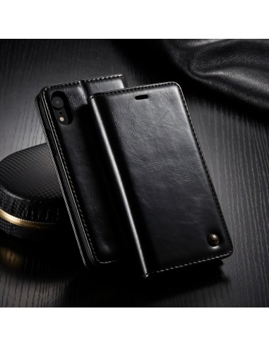 Etui iPhone XR aspect Cuir Caseme