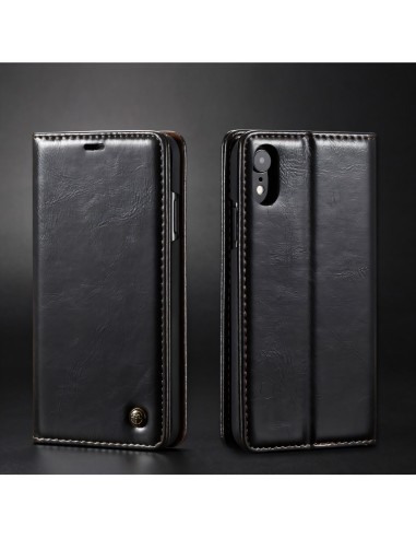 Etui iPhone XR aspect Cuir Caseme
