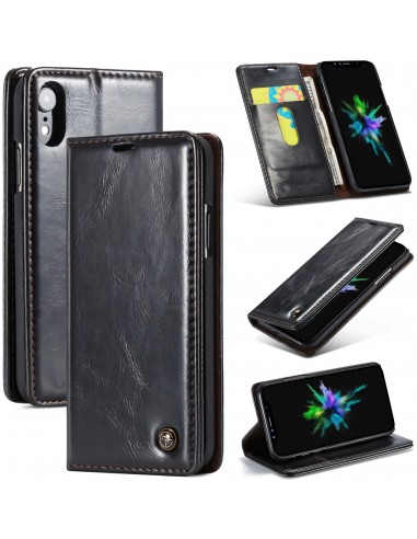 Etui iPhone XR aspect Cuir Caseme