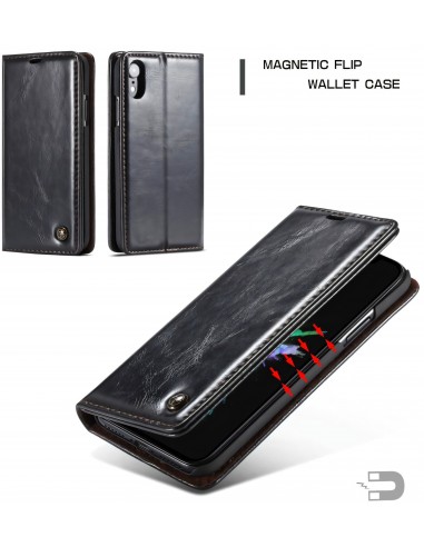 Etui iPhone XR aspect Cuir Caseme
