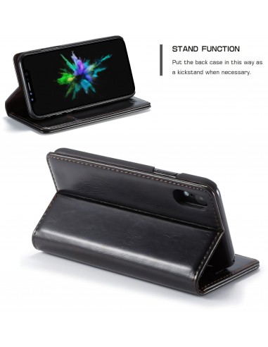 Etui iPhone XR aspect Cuir Caseme